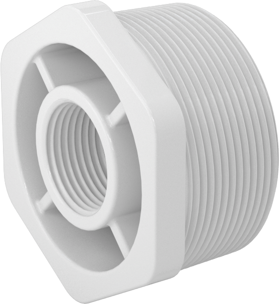 Su için Standart Cidarlı PVC Boru Bağlantı Parçası, Burç Redüktör Adaptörü, 2 NPT Erkek x 3/4 NPT Dişi