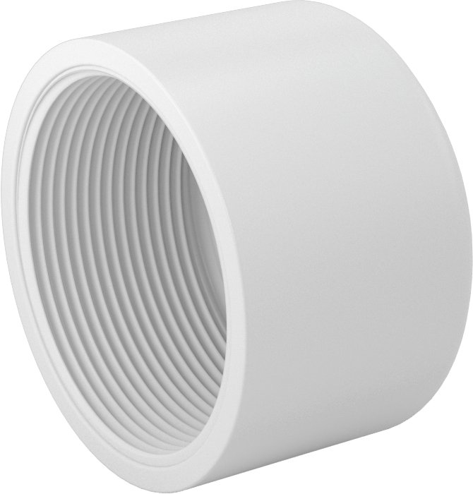 Su için Standart Cidarlı PVC Boru Bağlantı Parçası, Kapak, 3 NPT Dişi