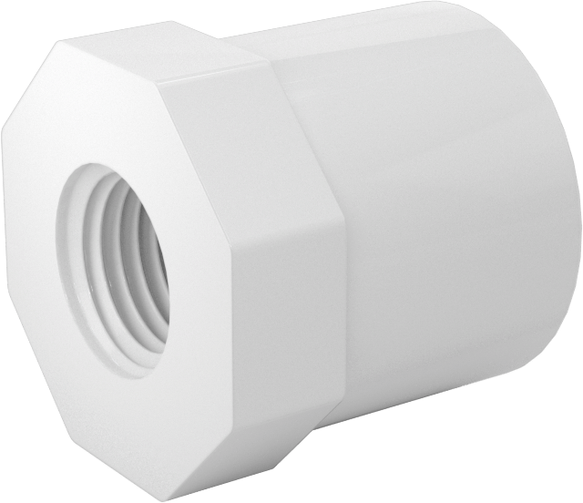 Su için Standart Cidarlı PVC Boru Bağlantı Parçası, Burç Redüktörü, 3/4 Dişi Soket x 1/4 NPT Erkek