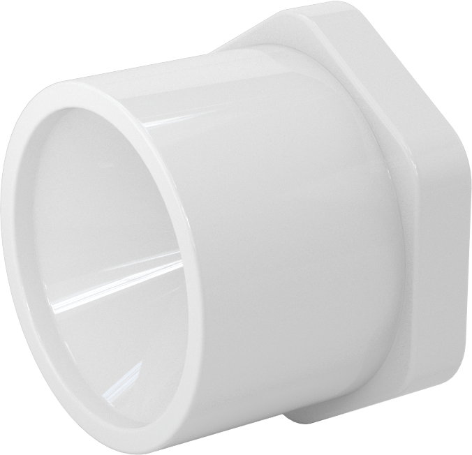 Su için Standart Cidarlı PVC Boru Bağlantı Parçası, Burç Redüktörü, 2-1/2 Soket Erkek x 1/2 NPT Dişi