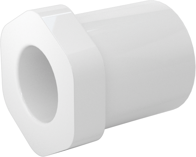 Su için Standart Cidarlı PVC Boru Bağlantı Parçası, Burç Redüktörü, 1/2 Soket Erkek x 1/4 Soket Dişi