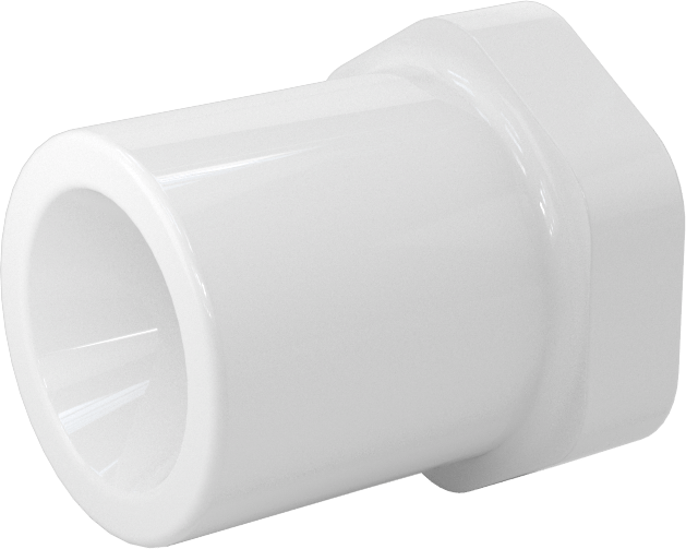 Su için Standart Cidarlı PVC Boru Bağlantı Parçası, Burç Redüktörü, 1/2 Soket Erkek x 1/4 Soket Dişi