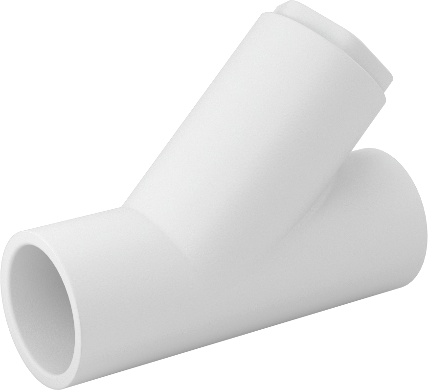 Su için Standart Cidarlı PVC Boru Bağlantı Parçası, Wye Redüktör, 1 Boyutlu Dişi Soket x 1/2 Boyutlu Dişi Soket