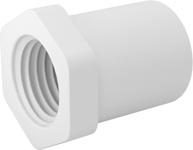 Su için Standart Cidarlı PVC Boru Bağlantı Parçası, Burç Redüktörü, 3/8 Soket Erkek x 1/4 NPT Dişi