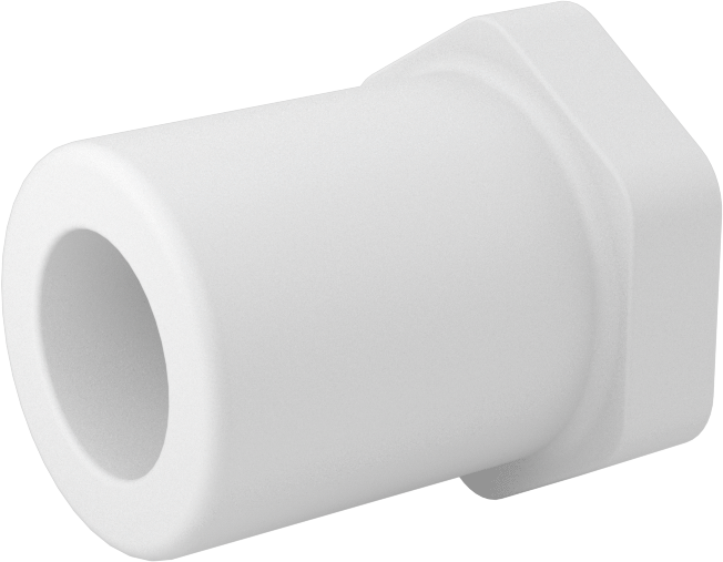 Su için Standart Cidarlı PVC Boru Bağlantı Parçası, Burç Redüktörü, 3/8 Soket Erkek x 1/4 NPT Dişi