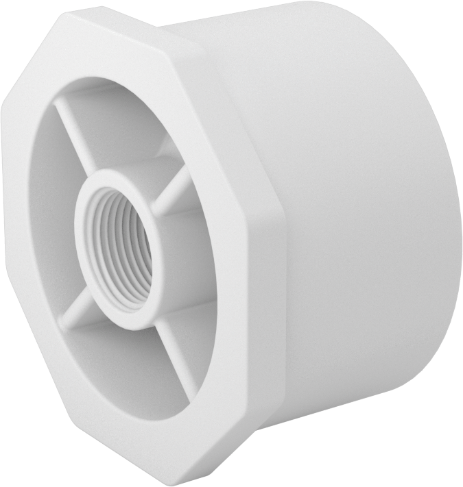 Su için Standart Cidarlı PVC Boru Bağlantı Parçası, Burç Redüksiyon Adaptörü, 3 Soket Erkek x 3/4 NPT Dişi
