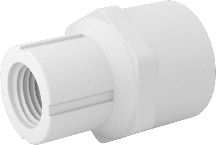 Su için Standart Cidarlı PVC Boru Bağlantı Parçası, Redüksiyon Adaptörü, 1/2 Soket Dişi x 1/4 NPT Dişi