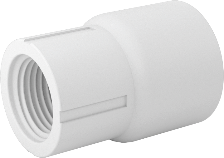 Su için Standart Cidarlı PVC Boru Bağlantı Parçası, Redüksiyon Adaptörü, 1/2 Soket Dişi x 3/8 NPT Dişi