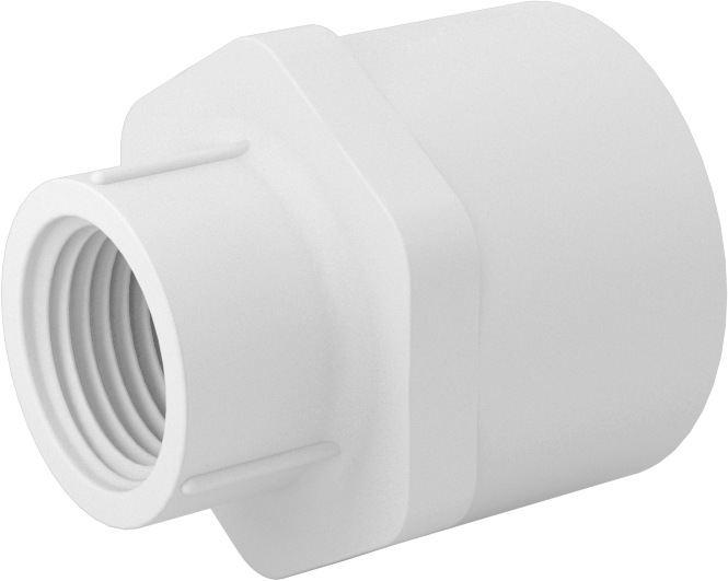 Su için Standart Cidarlı PVC Boru Bağlantı Parçası, Redüksiyon Adaptörü, 1 Soket Bağlantılı Dişi x 1/2 NPT Dişi