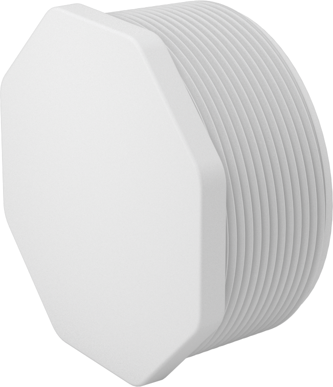 Su için Standart Cidarlı PVC Boru Bağlantı Parçası, Harici Sekizgen Tahrikli Fiş, 4 NPT Erkek