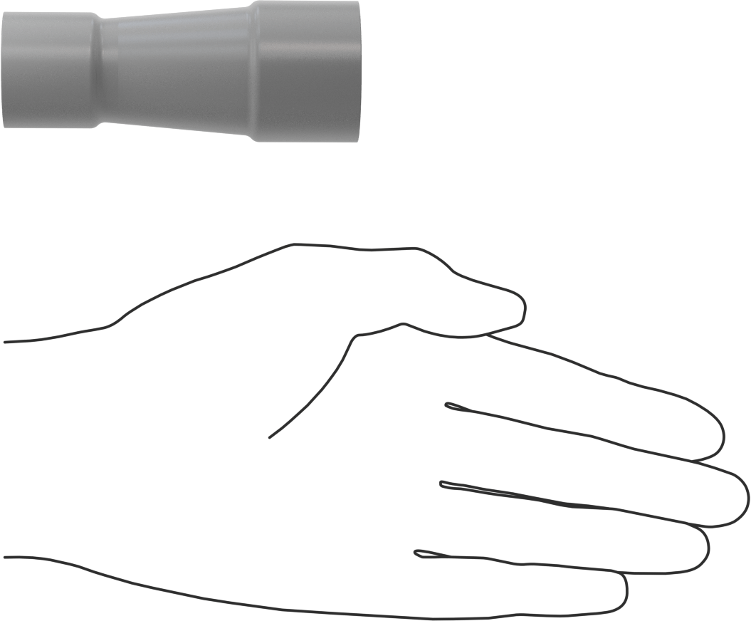Su için Kalın Cidarlı PVC Plastik Boru Bağlantı Parçası, Ofset Redüktör, 3/4 Dişi Soket x 1/2 Dişi Soket