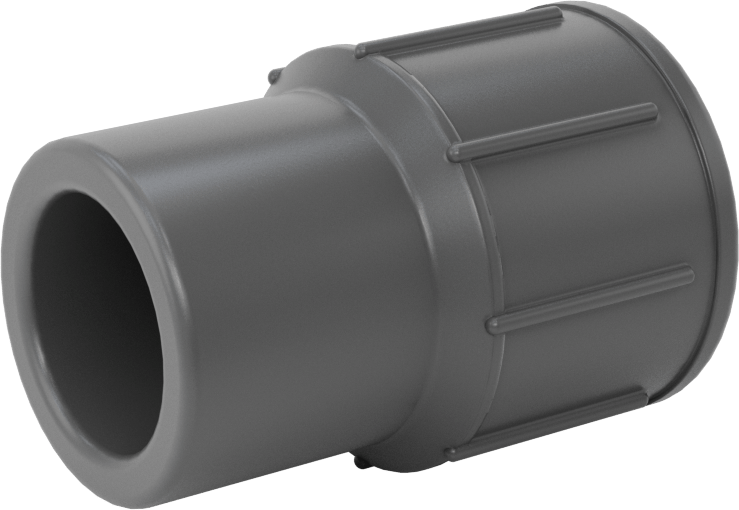 Su için Kalın Cidarlı PVC Plastik Boru Bağlantı Parçası, Redüktör, 3/4 Dişi Soket x 1/2 Dişi Soket