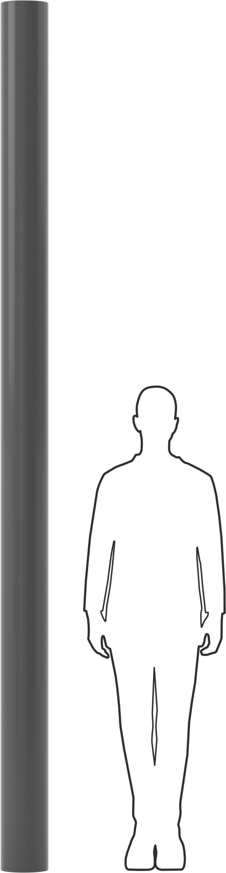 Su için Kalın Duvarlı Koyu Gri PVC Boru, Dişsiz, 6 Boru Boyutu, 10 Fit Uzunluk