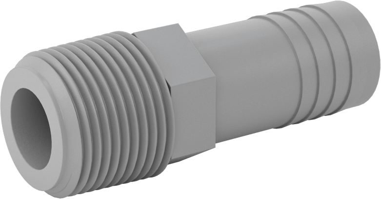 Su için Düşük Basınçlı Plastik Boru Bağlantı Parçası, Adaptör, Polipropilen, 3/4 Dişli Erkek x 3/4 NPT Erkek