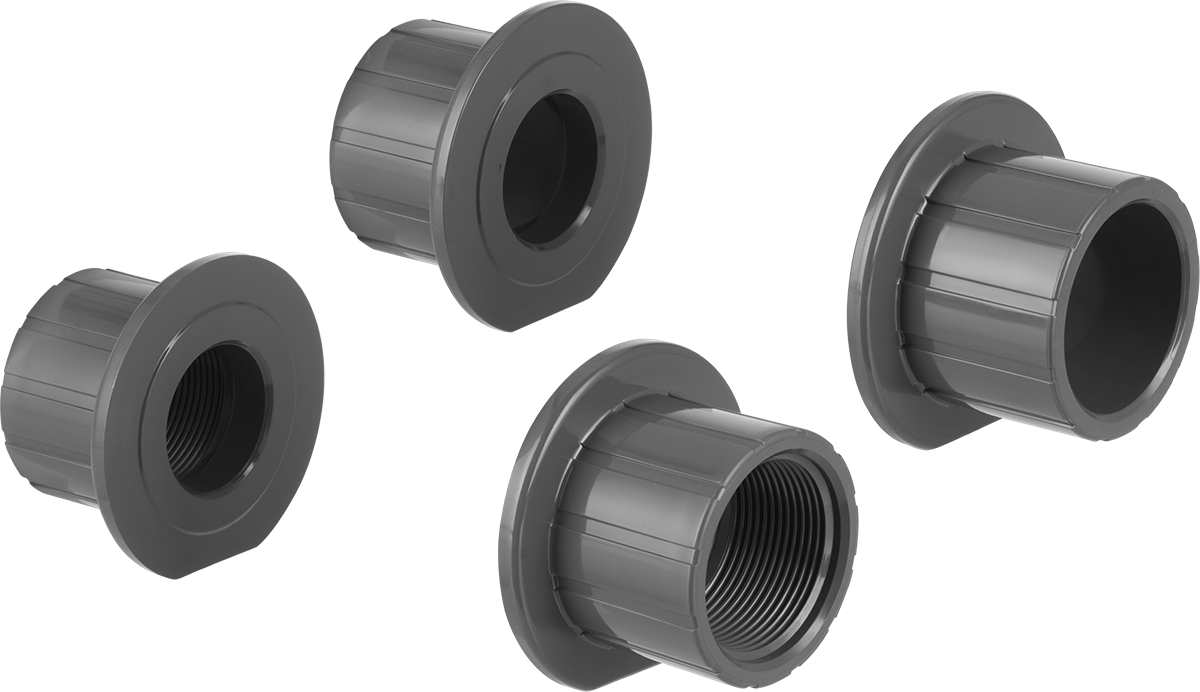 4" Dış Çaplı PVC Birleştirme Ek Parçaları, 1-1/2 NPT&Sckt Bağlantı