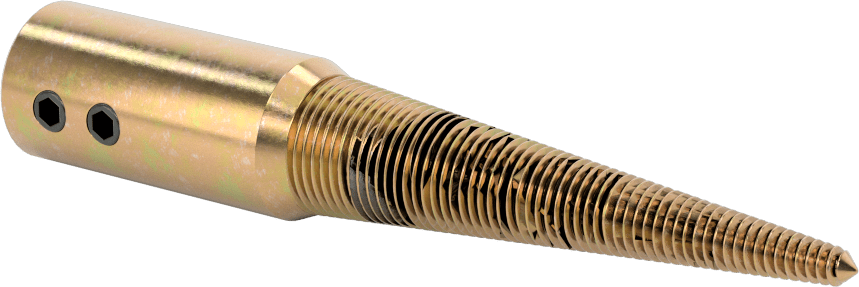 Konik Parlatma Tekerleği Mili, 3/8“ Çap Sağ Taraf Şaft ve 5/8” Maksimum Mil Deliği için