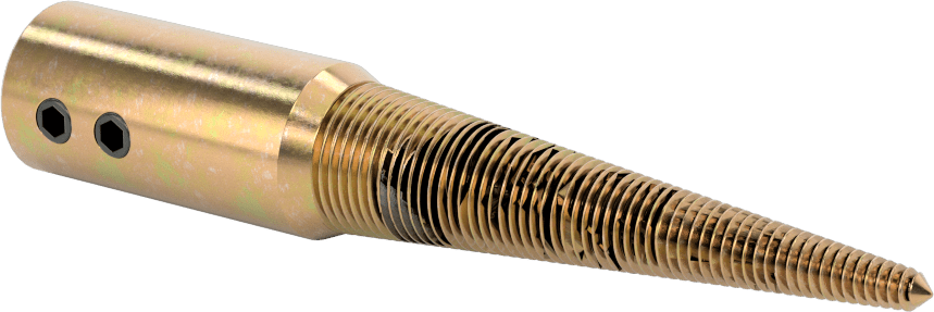 Konik Parlatma Tekerleği Mili, 1/2“ Çaplı Sağ Taraf Mil ve 5/8” Maksimum Mil Deliği için