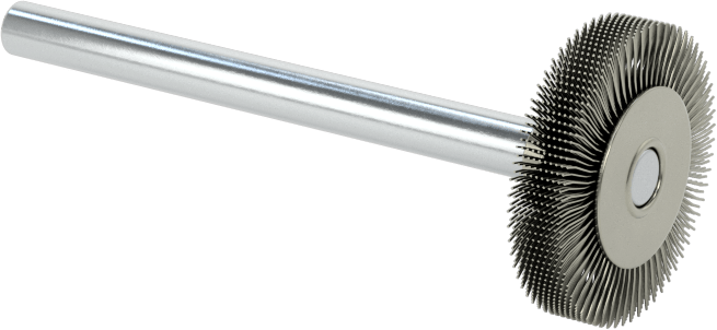 Saplı Çelik Tekerlek Fırçası, 5/8" Çap, 1/8" Kalınlık