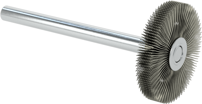 Saplı Çelik Tekerlek Fırçası, 3/4 inç Çap, 1/8" Kalınlık