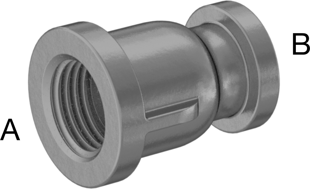 Düşük Basınçlı Galvanizli Boru Bağlantı Elemanı, Düz Redüktör, Demir, 1/4 x 1/8 BSPT Dişi