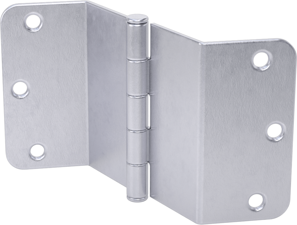 Delikli Ekstra Geniş Gömme Montajlı Menteşe, Nikel Kaplamalı Düşük Karbonlu Çelik, 3-1/2“ Yükseklik x 1-5/8” Genişlik Yaprak