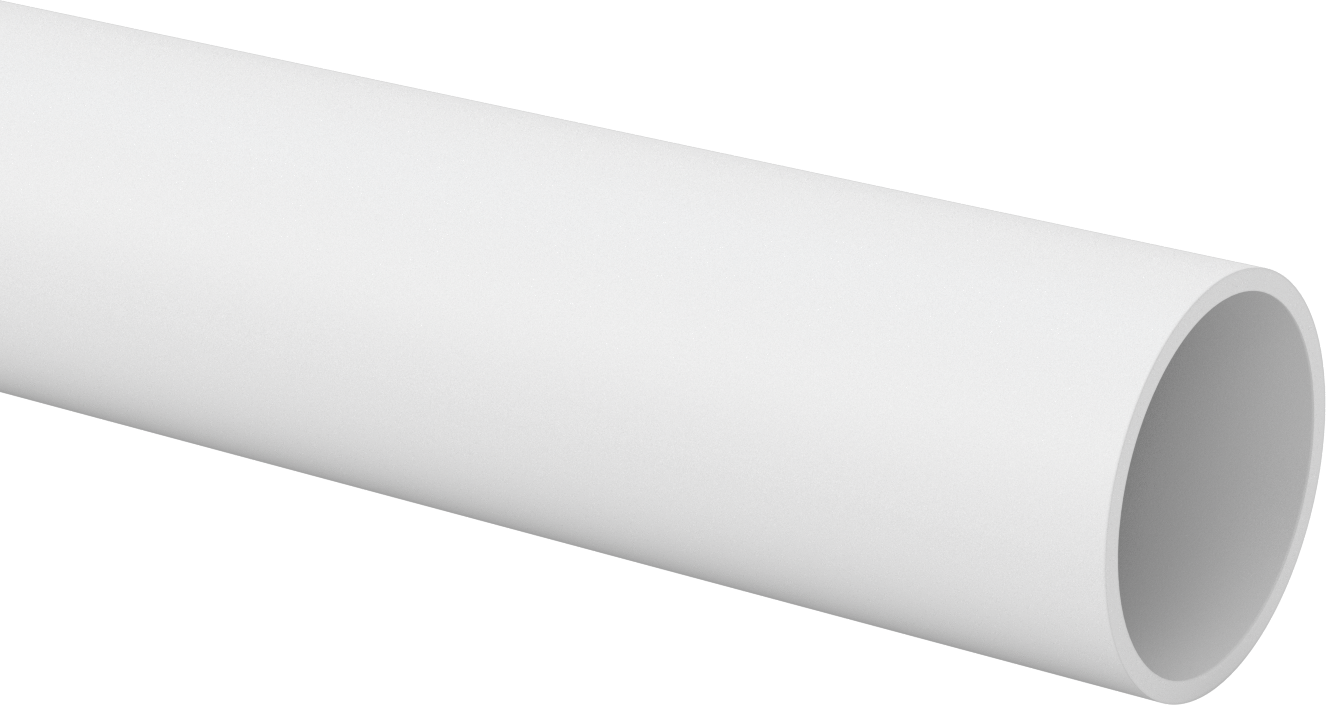 Su için Standart Cidarlı Dişsiz Sert PVC Boru, 4 Boru Boyutu, 10 Fit Uzunluk
