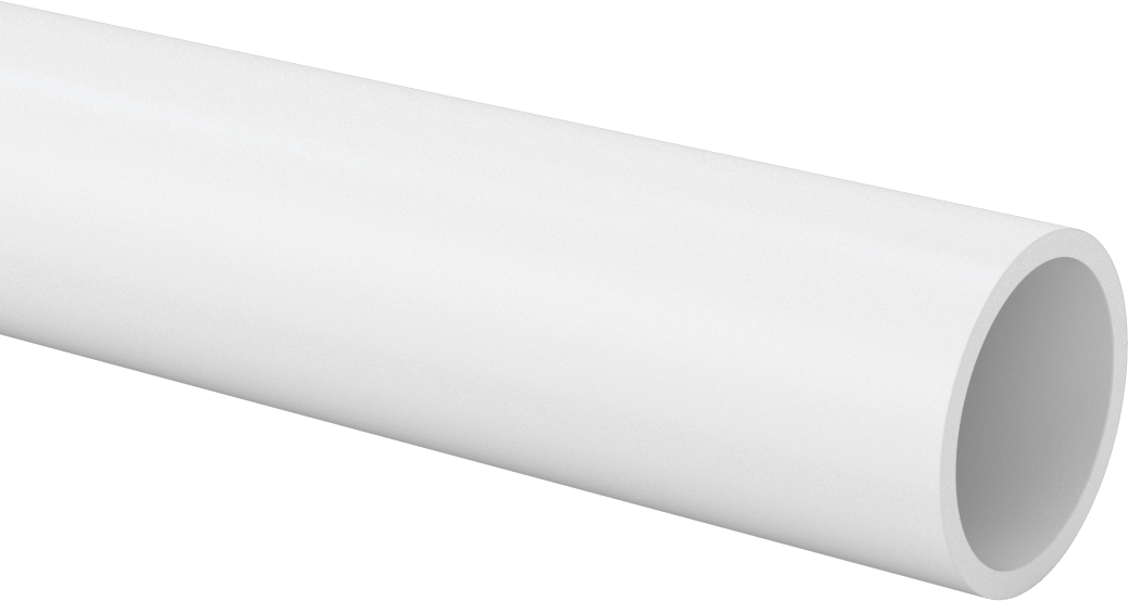 Su için Standart Cidarlı Dişsiz Sert PVC Boru, 1-1/2 Boru Boyutu, 2 Ayak Uzunluk