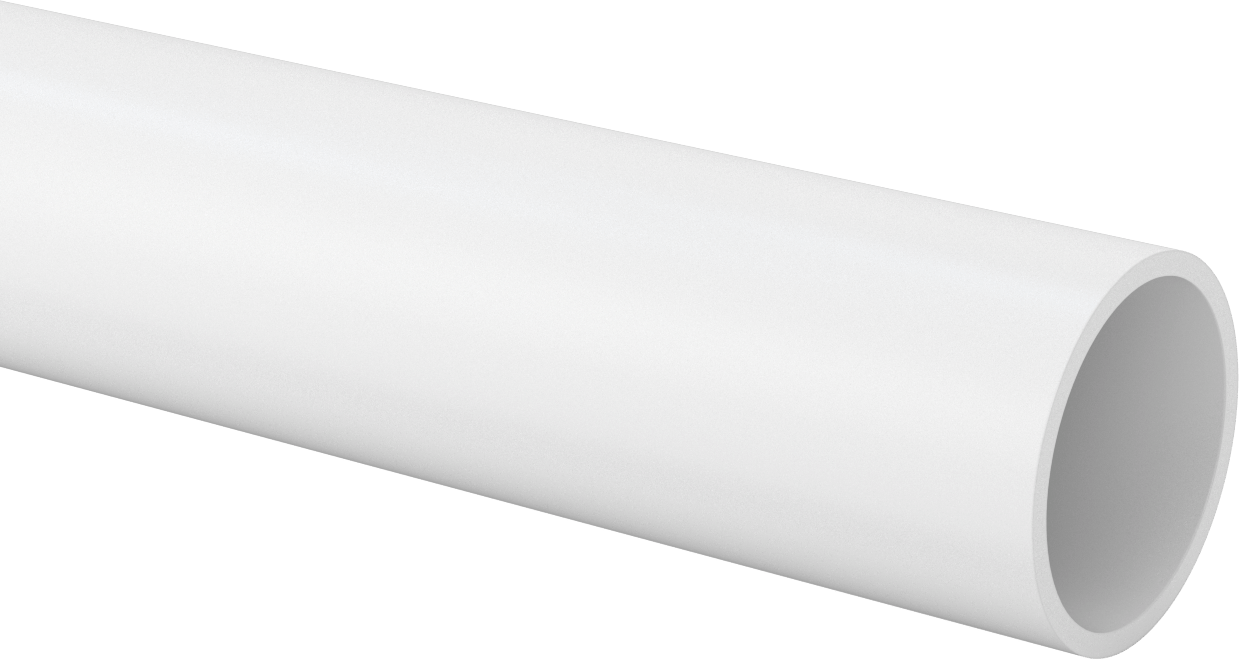 Su için Standart Cidarlı Dişsiz Sert PVC Boru, 3 Boru Boyutu, 2 Ayak Uzunluk