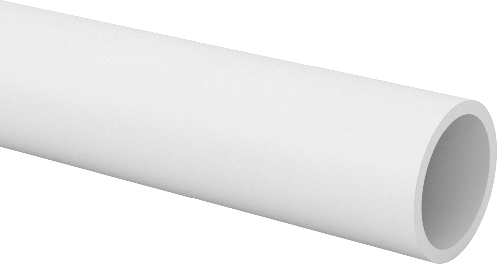 Su için Standart Cidarlı Dişsiz Sert PVC Boru, 1-1/4 Boru Boyutu, 5 Fit Uzunluk