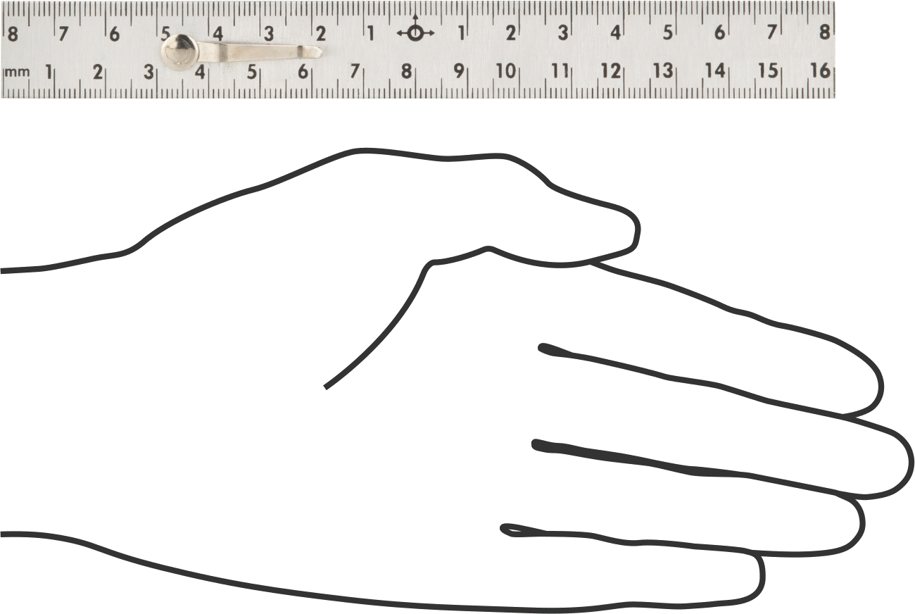 Cep Tipi Merkez Bulma Cetveli, 16 cm Uzunluk
