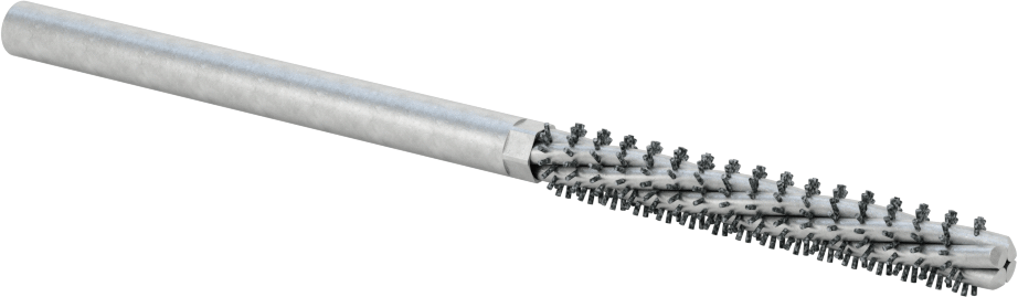 Sert Naylon Kıllı Zımpara Tüp Fırçası, 1/4" Çaplı Yuvarlak Şaft, 5/16“ Çap 2” Uzunlukta Fırça