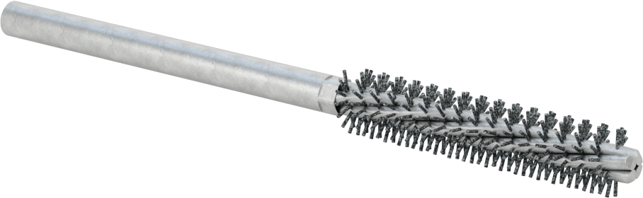 Sert Naylon Kıllı Zımpara Tüp Fırçası, 1/4" Çaplı Yuvarlak Şaft, 7/16“ Çap 2” Uzunlukta Fırça, 320 Kum