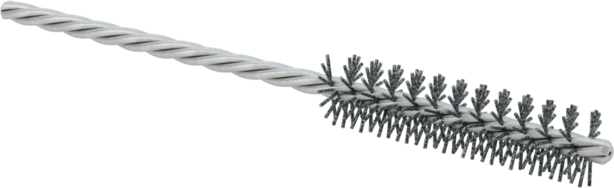Sert Naylon Kıllı Zımpara Tüp Fırçası, 5/32" Çaplı Bükülmüş Şaft, 1/2“ Çap 2” Uzunlukta Fırça, 320 Kum