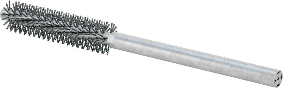 Sert Naylon Kıllı Zımpara Tüp Fırçası, 1/4" Çaplı Yuvarlak Şaft, 1/2“ Çap 2” Uzunlukta Fırça, 320 Kum