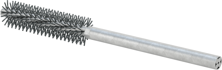 Sert Naylon Kıllı Zımpara Tüp Fırçası, 1/4" Çaplı Yuvarlak Şaft, 9/16 inç Çapında 2 inç Uzunlukta Fırça, 320 Kum