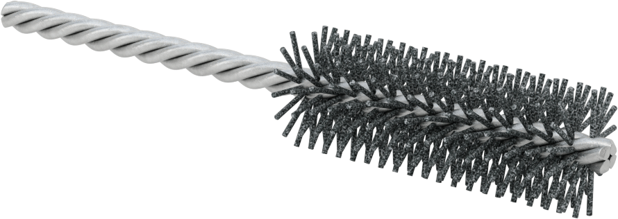 Sert Naylon Kıllı Zımpara Tüp Fırçası, 1/4" Çaplı Bükümlü Şaft, 15/16“ Çap 2-1/2” Uzunlukta Fırça