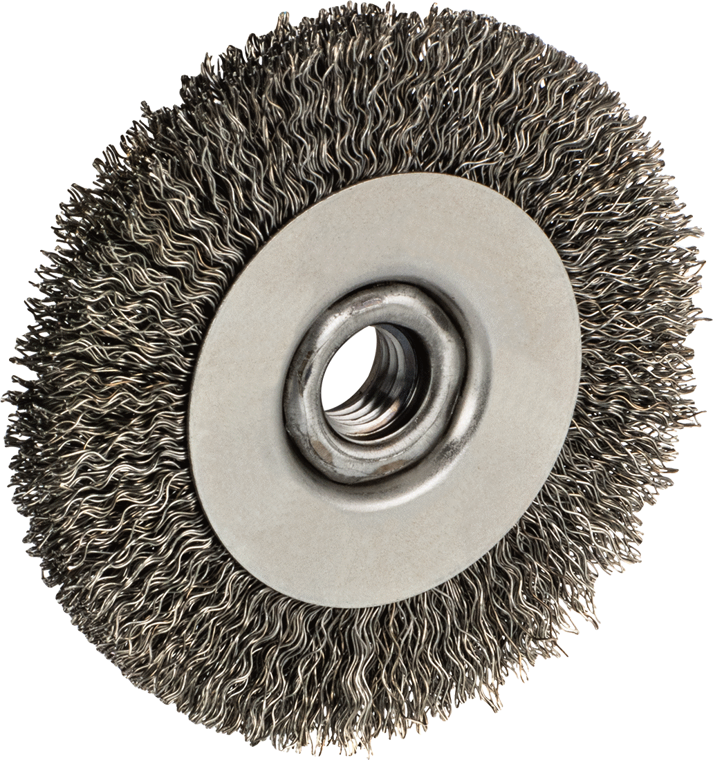 Açılı Taşlama Makineleri İçin Tekerlek Fırçası, 4“ Çaplı, 5/8”-11 Dişli Mil