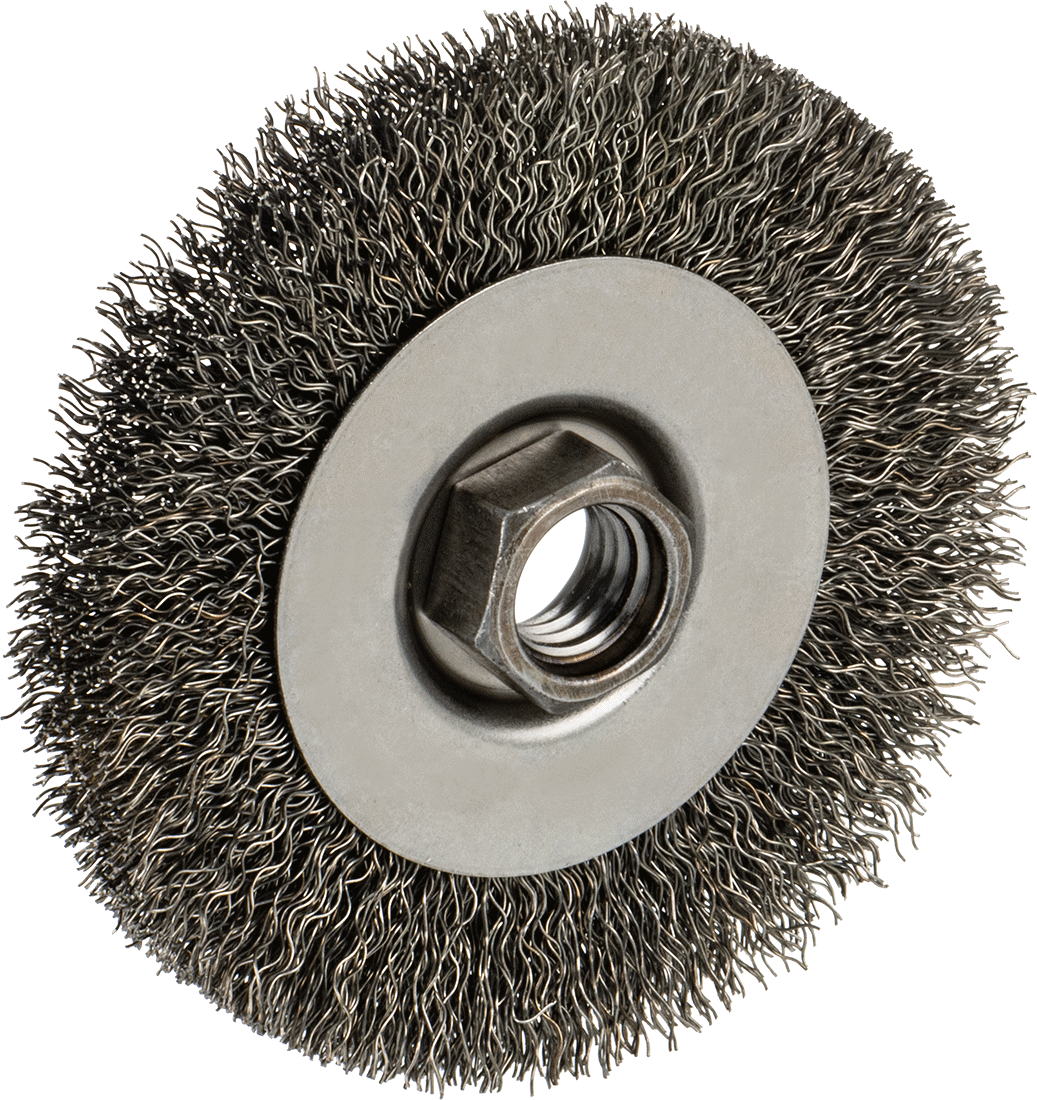 Açılı Taşlama Makineleri İçin Tekerlek Fırçası, 1/2“-13 Dişli Mil ile 4” Çap
