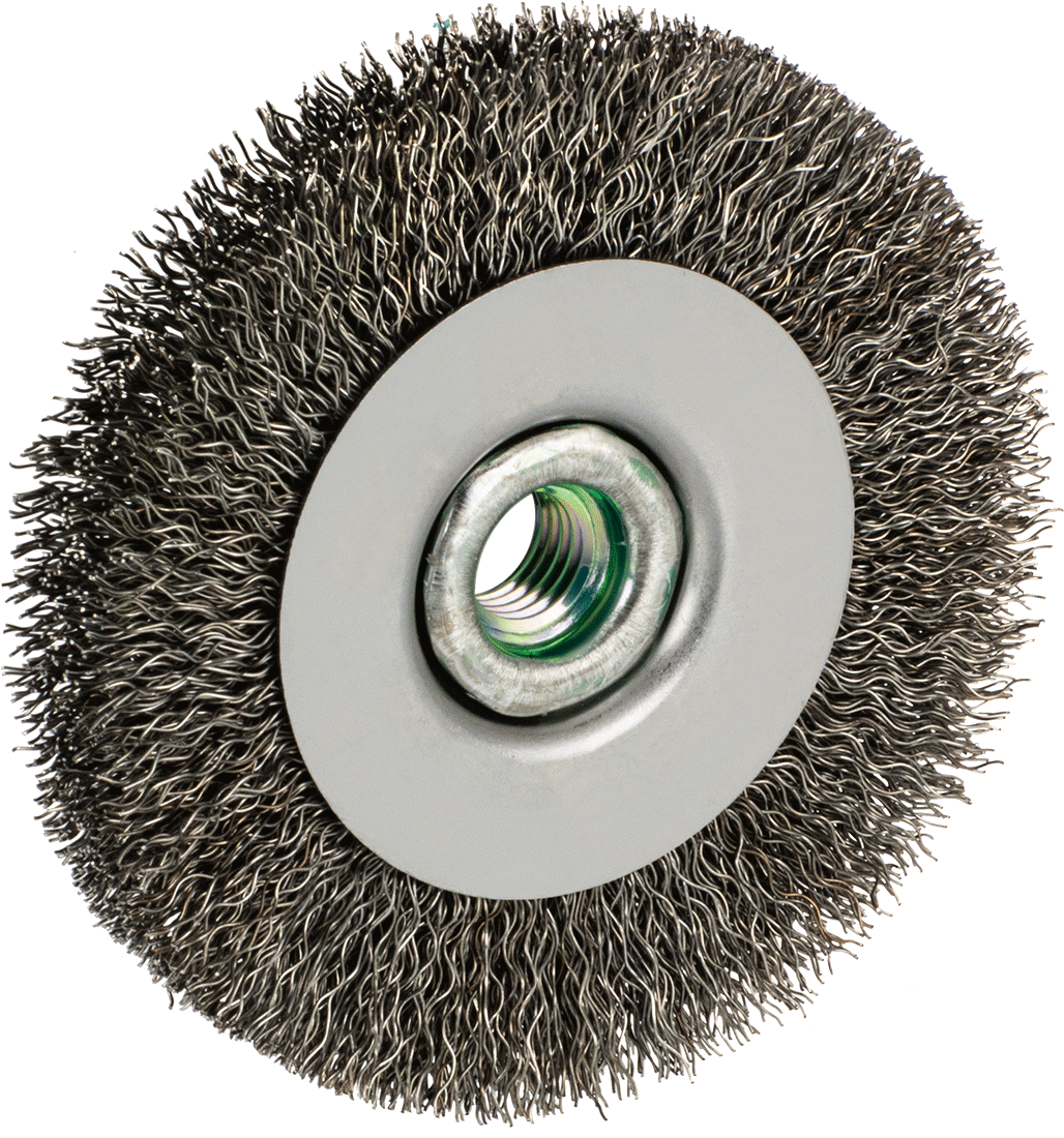 Açılı Taşlama Makineleri İçin Tekerlek Fırçası, M14 x 2 Dişli Mil ile 4" Çaplı