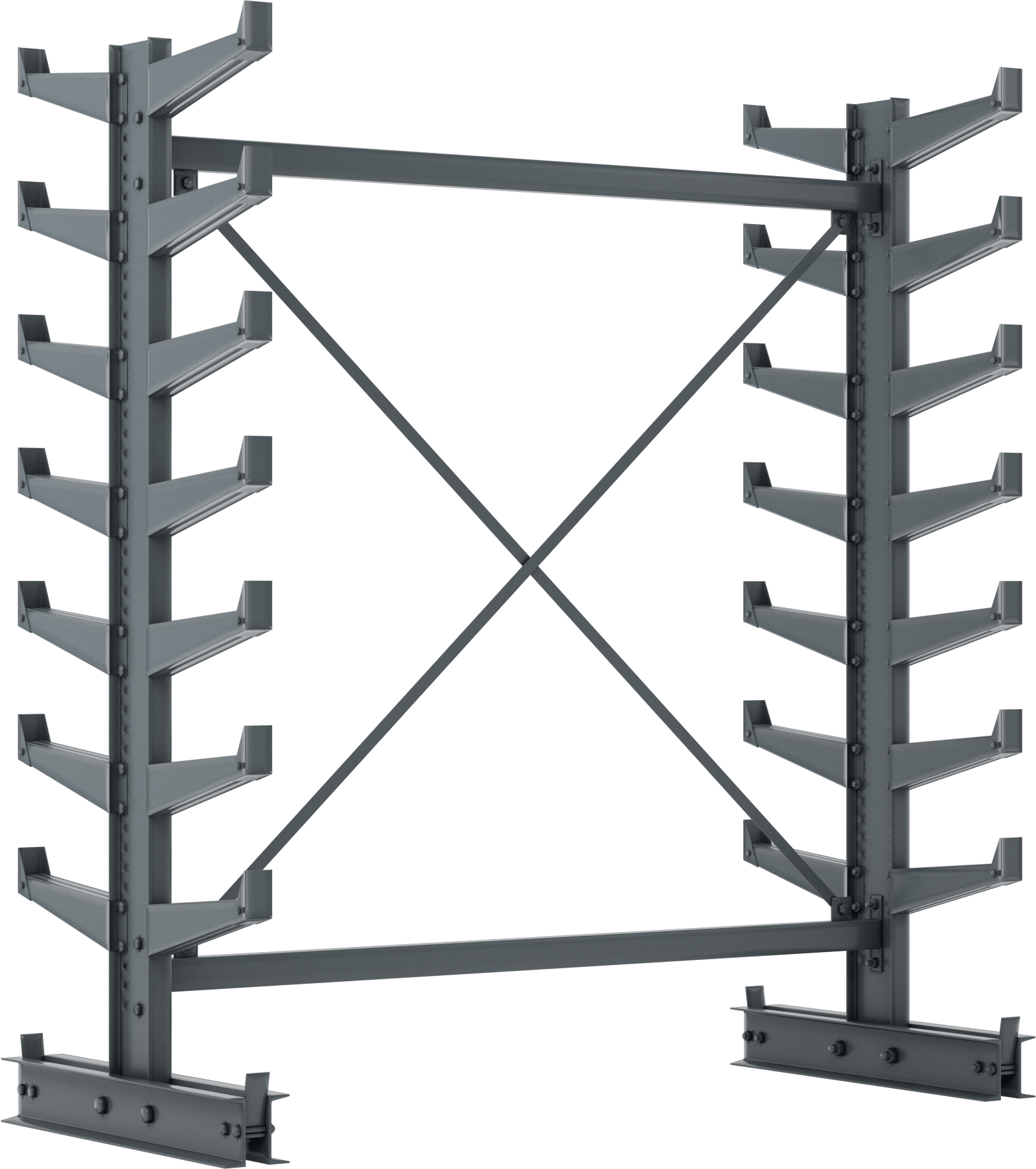 Boru Rafı, İki Tarafı Kullanılabilir Komple Ünite, 79-1/2" x 84" x 34"
