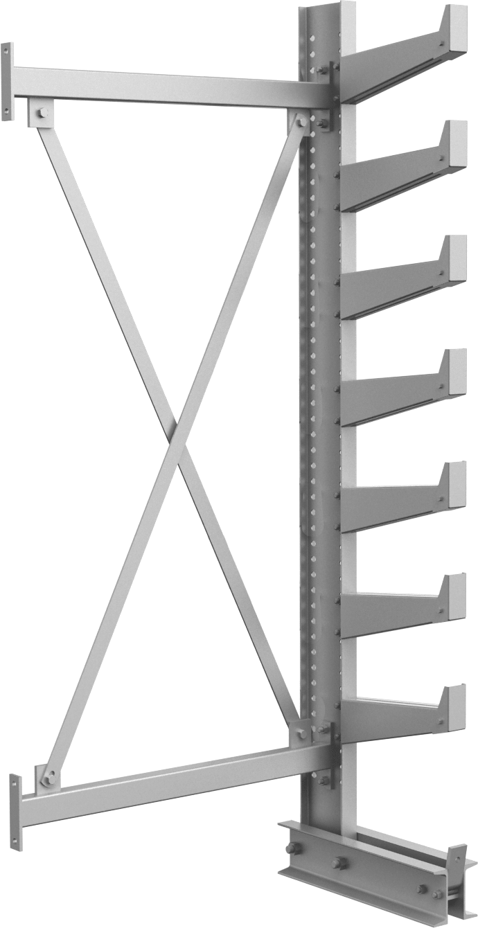 Tek Taraflı Ek Ünite, 41-1/2" x 84" x 21", Boru Rafı için