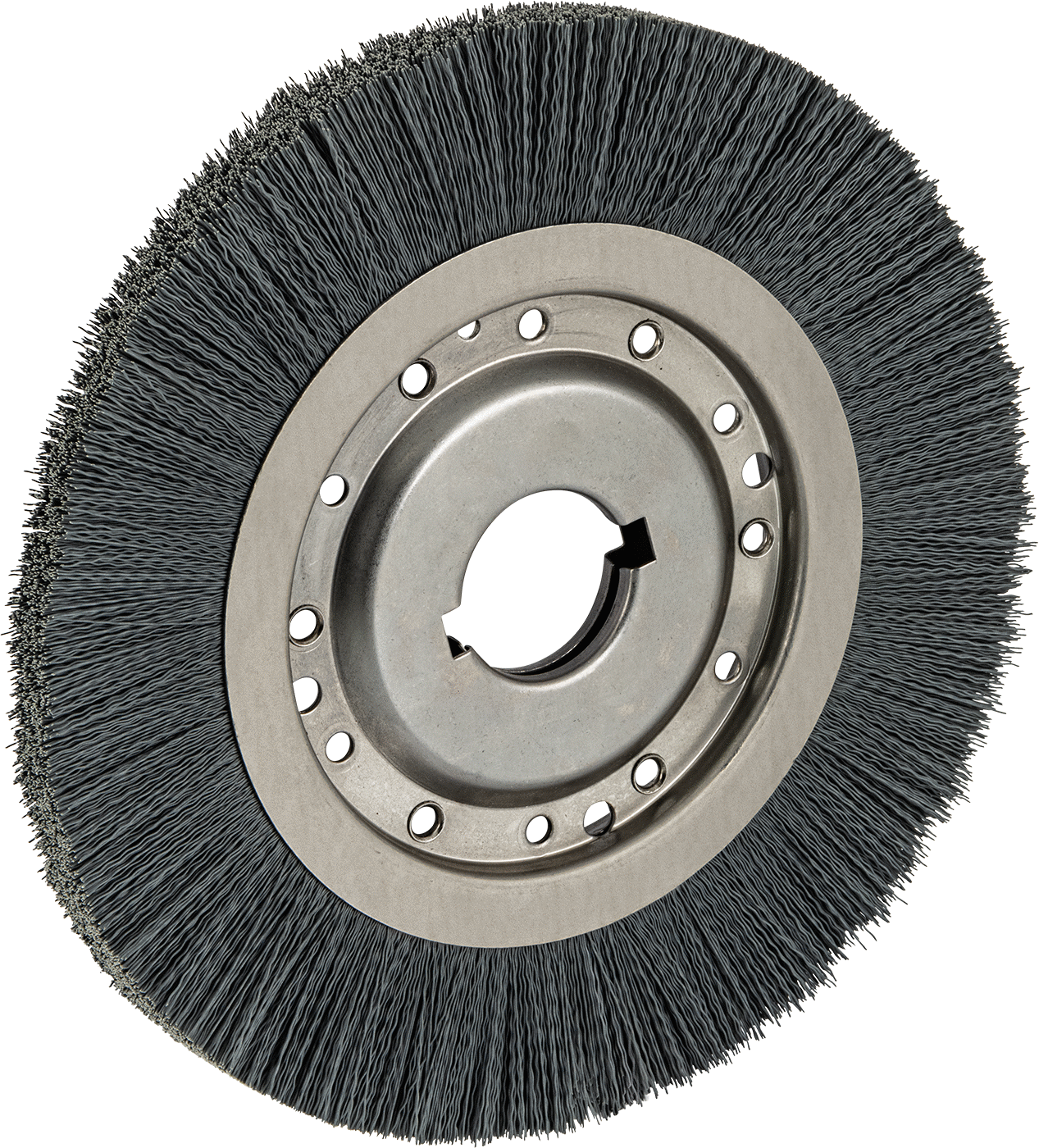 Zımpara Tekerleği Fırçası, Uzun Ömürlü, 12" Çaplı Fırça, 1-1/2" Kıl Uzunluğu, 120 Kum