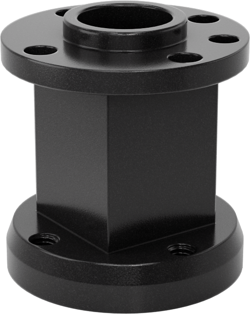 Robot Alet Uzatma Parçası, Siyah Asetal, 40 mm Çaplı Cıvata Çemberi, 50 mm Uzunluk