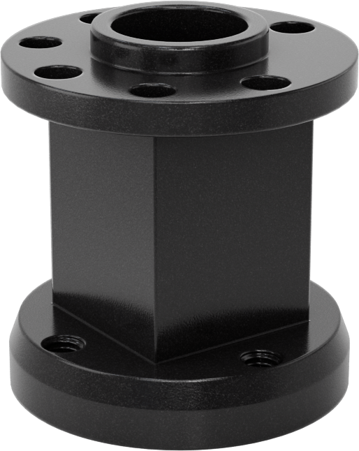 Robot Alet Uzatma Parçası, Siyah Asetal, 40 mm Çaplı Cıvata Çemberi, 50 mm Uzunluk
