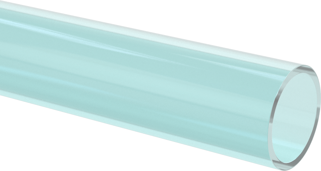 Su için Standart Cidarlı Şeffaf Mavi Sert PVC Boru, Dişsiz, 1-1/2 Boru Boyutu, 4 Fit Uzunluk