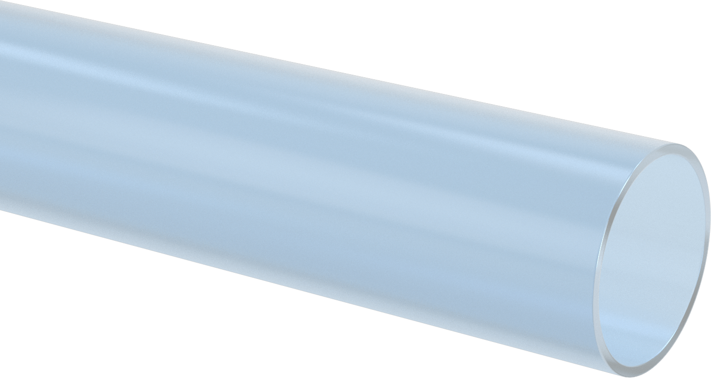 Su için Standart Cidarlı Şeffaf Mavi Sert PVC Boru, Dişsiz, 5 Boru Boyutu, 4 Fit Uzunluk