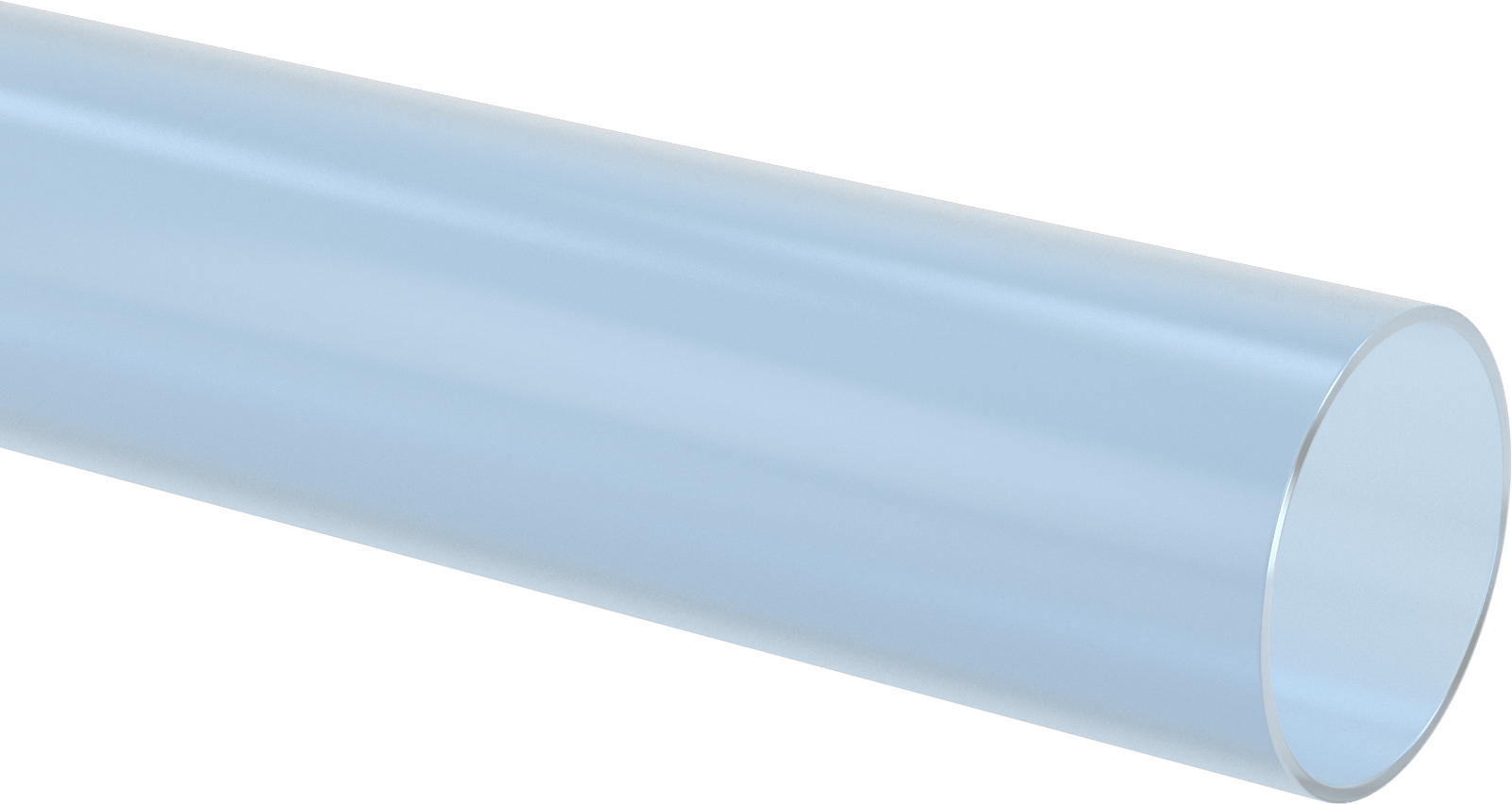 Su için Standart Cidarlı Şeffaf Mavi Sert PVC Boru, Dişsiz, 10 Boru Boyutu, 4 Fit Uzunluk