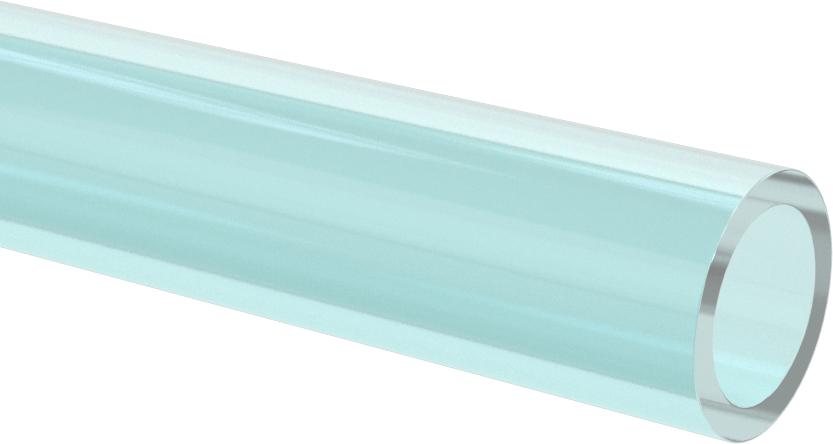 Su için Standart Cidarlı Şeffaf Mavi Sert PVC Boru, Dişsiz, 1/2 Boru Boyutu, 8 Fit Uzunluk