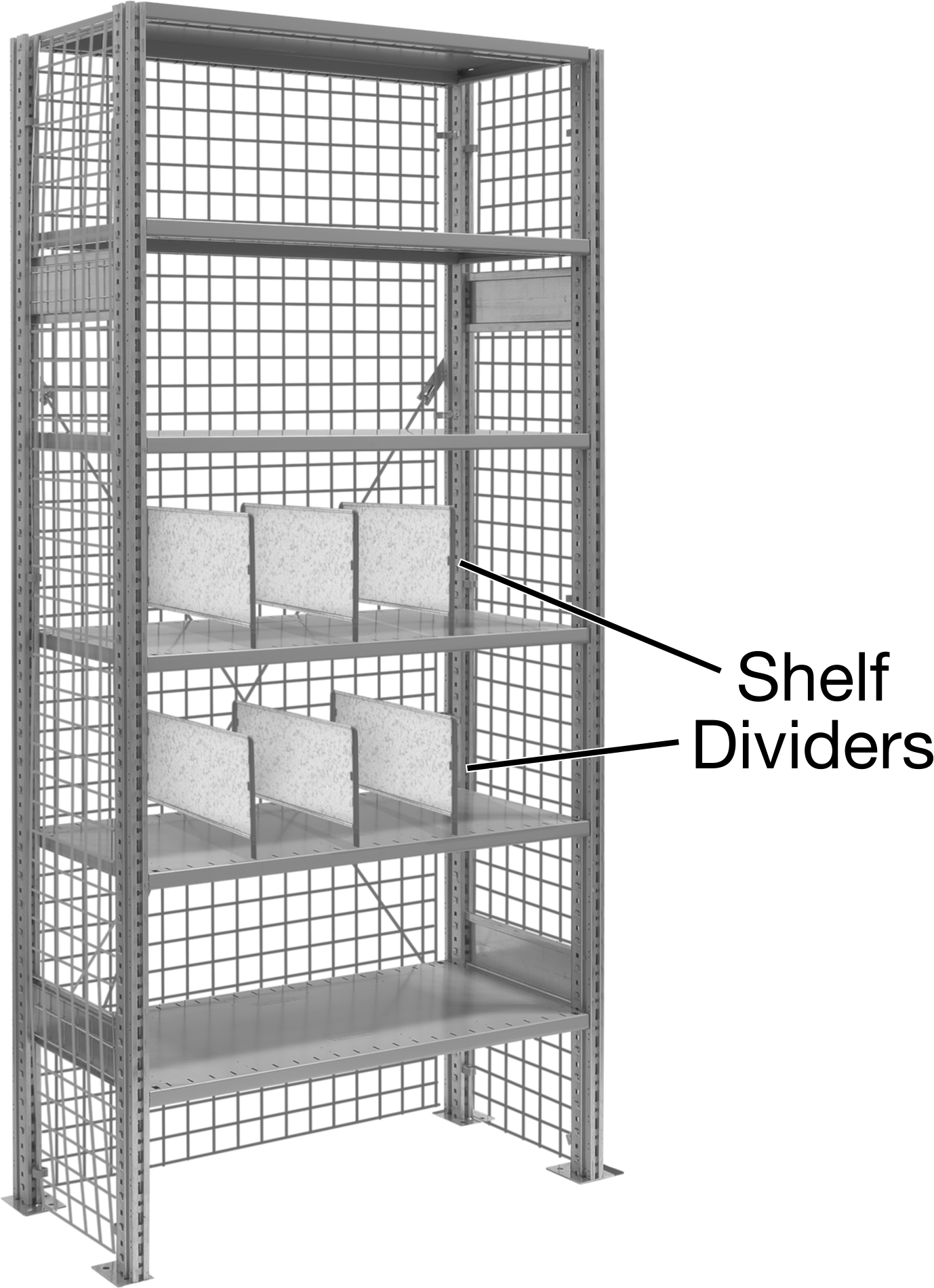 Shown with Shelf Dividers