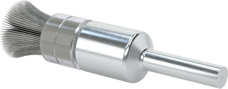 Dar Alanlar için Şaftlı Uç Fırçası, Uzun Ömürlü, 1/2“ Çaplı, 0,006” Çaplı Çelik Kıllar